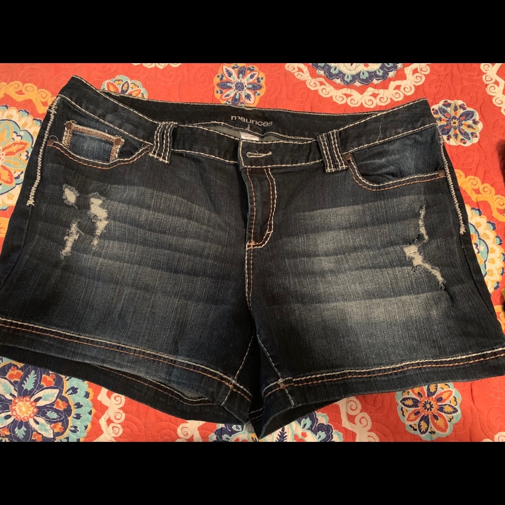 Maurice’s Dark denim shorts